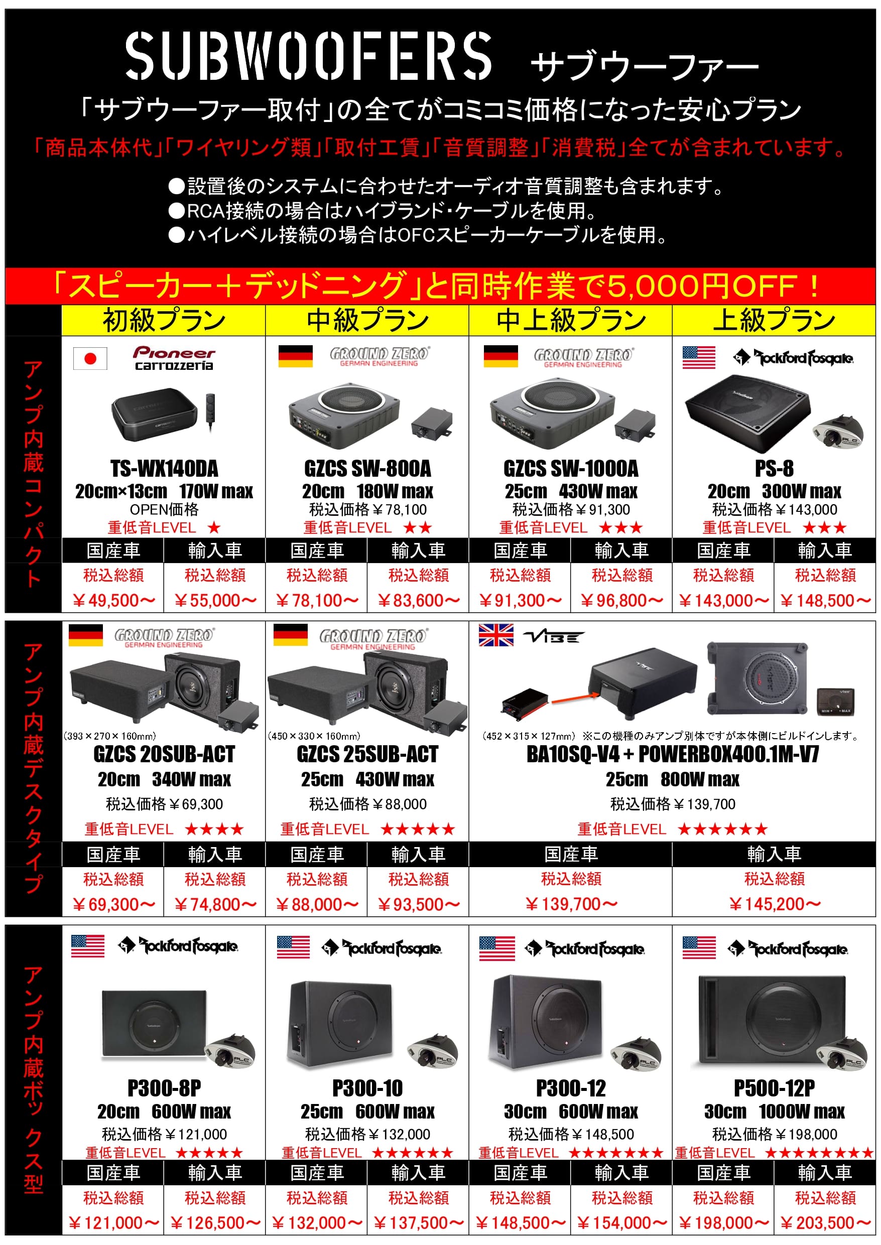 □サブウーファー